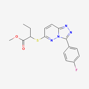 molecular formula C16H15FN4O2S B2501382 methyl 2-{[3-(4-fluorophenyl)-[1,2,4]triazolo[4,3-b]pyridazin-6-yl]sulfanyl}butanoate CAS No. 852374-31-3