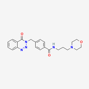 molecular formula C22H25N5O3 B2501421 N-(3-morpholinopropyl)-4-((4-oxobenzo[d][1,2,3]triazin-3(4H)-yl)methyl)benzamide CAS No. 440330-55-2