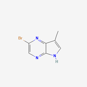 molecular formula C7H6BrN3 B2501432 2-溴-7-甲基-5H-吡咯并[2,3-b]吡嗪 CAS No. 1228450-70-1