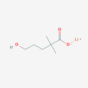molecular formula C7H13LiO3 B2501453 Lithium(1+) ion 5-hydroxy-2,2-dimethylpentanoate CAS No. 2089277-69-8