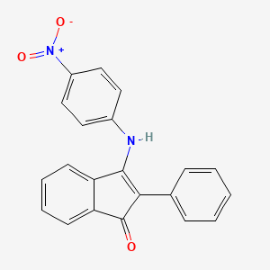 molecular formula C21H14N2O3 B2501514 3-(4-nitroanilino)-2-phenyl-1H-inden-1-one CAS No. 15255-46-6