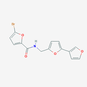 molecular formula C14H10BrNO4 B2501555 N-([2,3'-bifuran]-5-ylmethyl)-5-bromofuran-2-carboxamide CAS No. 2034488-31-6