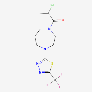 2-Chloro-1-[4-[5-(trifluoromethyl)-1,3,4-thiadiazol-2-yl]-1,4-diazepan-1-yl]propan-1-one