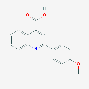 molecular formula C18H15NO3 B025016 2-(4-Methoxyphenyl)-8-methylquinoline-4-carboxylic acid CAS No. 107027-47-4