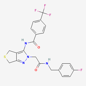 N-(2-(2-((4-fluorobenzyl)amino)-2-oxoethyl)-4,6-dihydro-2H-thieno[3,4-c]pyrazol-3-yl)-4-(trifluoromethyl)benzamide