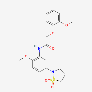 N-(5-(1,1-dioxidoisothiazolidin-2-yl)-2-methoxyphenyl)-2-(2-methoxyphenoxy)acetamide