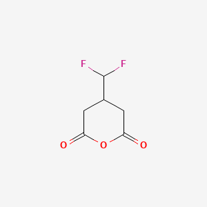 molecular formula C6H6F2O3 B2501638 4-Difluoromethyl-dihydro-pyran-2,6-dione CAS No. 1706461-52-0