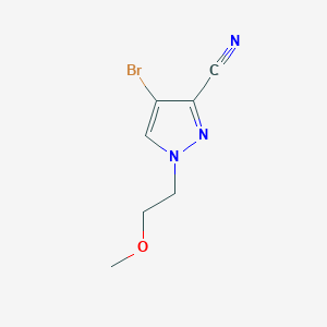 molecular formula C7H8BrN3O B2501677 4-Bromo-1-(2-methoxyethyl)-1H-pyrazole-3-carbonitrile CAS No. 1708436-31-0