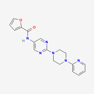 molecular formula C18H18N6O2 B2501695 N-(2-(4-(pyridin-2-yl)piperazin-1-yl)pyrimidin-5-yl)furan-2-carboxamide CAS No. 1396686-21-7