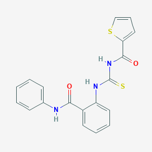 molecular formula C19H15N3O2S2 B250170 N-[[2-(phenylcarbamoyl)phenyl]carbamothioyl]thiophene-2-carboxamide 