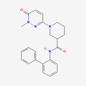 molecular formula C23H24N4O2 B2501704 N-{[1,1'-biphenyl]-2-yl}-1-(1-methyl-6-oxo-1,6-dihydropyridazin-3-yl)piperidine-3-carboxamide CAS No. 1396871-16-1