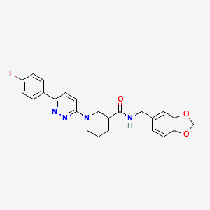 molecular formula C24H23FN4O3 B2501714 N-[(2H-1,3-benzodioxol-5-yl)methyl]-1-[6-(4-fluorophenyl)pyridazin-3-yl]piperidine-3-carboxamide CAS No. 1105232-48-1