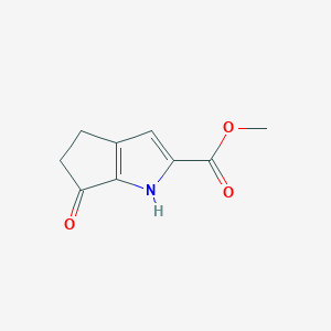 molecular formula C9H9NO3 B2501716 methyl 6-oxo-4,5-dihydro-1H-cyclopenta[b]pyrrole-2-carboxylate CAS No. 1041430-92-5