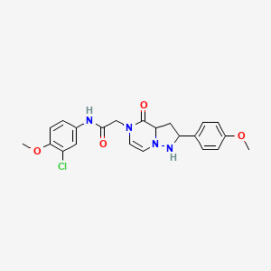 molecular formula C22H19ClN4O4 B2501720 N-(3-chloro-4-methoxyphenyl)-2-[2-(4-methoxyphenyl)-4-oxo-4H,5H-pyrazolo[1,5-a]pyrazin-5-yl]acetamide CAS No. 941938-27-8