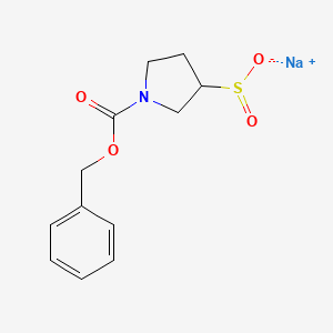 molecular formula C12H14NNaO4S B2501761 Sodium 1-[(benzyloxy)carbonyl]pyrrolidine-3-sulfinate CAS No. 2137564-05-5