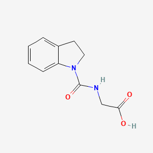 molecular formula C11H12N2O3 B2501767 N-(2,3-dihydro-1H-indol-1-ylcarbonyl)glycine CAS No. 929967-04-4