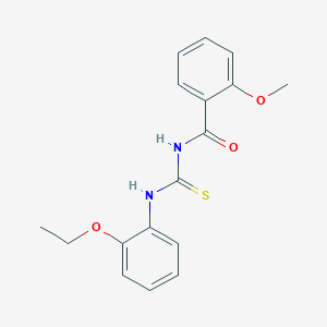 molecular formula C17H18N2O3S B250177 N-[(2-ethoxyphenyl)carbamothioyl]-2-methoxybenzamide 