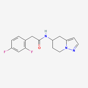 molecular formula C15H15F2N3O B2501798 2-(2,4-difluorophenyl)-N-(4,5,6,7-tetrahydropyrazolo[1,5-a]pyridin-5-yl)acetamide CAS No. 2034488-56-5