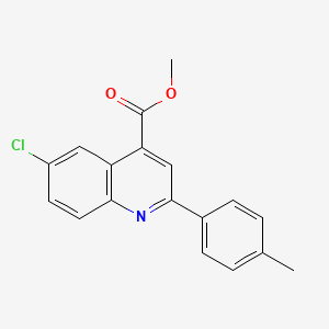 molecular formula C18H14ClNO2 B2501878 Methyl 6-chloro-2-(4-methylphenyl)quinoline-4-carboxylate CAS No. 355432-94-9