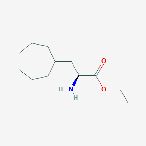 molecular formula C12H23NO2 B2501879 Ethyl (2S)-2-amino-3-cycloheptylpropanoate CAS No. 2002557-73-3