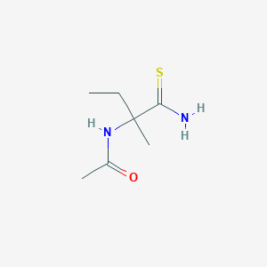 molecular formula C7H14N2OS B2501880 n-(1-Carbamothioyl-1-methylpropyl)acetamide CAS No. 98428-39-8