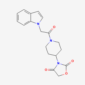 3-(1-(2-(1H-indol-1-yl)acetyl)piperidin-4-yl)oxazolidine-2,4-dione