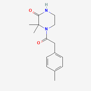 3,3-Dimethyl-4-(2-(p-tolyl)acetyl)piperazin-2-one