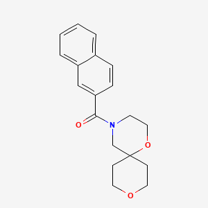 molecular formula C19H21NO3 B2501899 Naphthalen-2-yl(1,9-dioxa-4-azaspiro[5.5]undecan-4-yl)methanone CAS No. 1426314-56-8