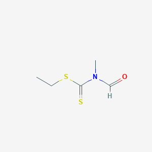 molecular formula C5H9NOS2 B025019 Ethyl N-methyl-N-formyldithiocarbamate CAS No. 102127-59-3
