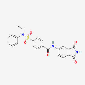 molecular formula C23H19N3O5S B2501909 N-(1,3-dioxo-2,3-dihydro-1H-isoindol-5-yl)-4-[ethyl(phenyl)sulfamoyl]benzamide CAS No. 864939-42-4