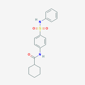 molecular formula C19H22N2O3S B250191 N-[4-(anilinosulfonyl)phenyl]cyclohexanecarboxamide 