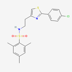 N-[2-[2-(4-chlorophenyl)-1,3-thiazol-4-yl]ethyl]-2,4,6-trimethylbenzenesulfonamide