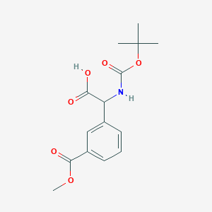2-(3-Methoxycarbonylphenyl)-2-[(2-methylpropan-2-yl)oxycarbonylamino]acetic acid