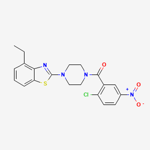 (2-Chloro-5-nitrophenyl)(4-(4-ethylbenzo[d]thiazol-2-yl)piperazin-1-yl)methanone