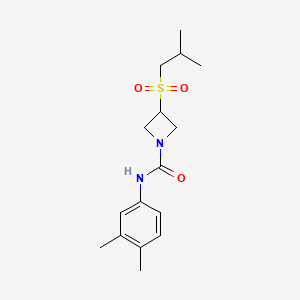 molecular formula C16H24N2O3S B2501930 N-(3,4-dimethylphenyl)-3-(isobutylsulfonyl)azetidine-1-carboxamide CAS No. 1797277-21-4