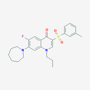 7-(azepan-1-yl)-6-fluoro-1-propyl-3-(m-tolylsulfonyl)quinolin-4(1H)-one