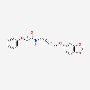 N-(4-(benzo[d][1,3]dioxol-5-yloxy)but-2-yn-1-yl)-2-phenoxypropanamide
