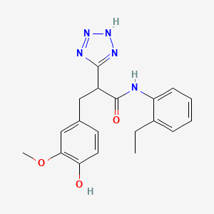 N-(2-ethylphenyl)-3-(4-hydroxy-3-methoxyphenyl)-2-(2H-tetrazol-5-yl)propanamide