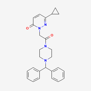 2-(2-(4-benzhydrylpiperazin-1-yl)-2-oxoethyl)-6-cyclopropylpyridazin-3(2H)-one