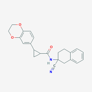 N-(2-Cyano-3,4-dihydro-1H-naphthalen-2-yl)-2-(2,3-dihydro-1,4-benzodioxin-6-yl)cyclopropane-1-carboxamide