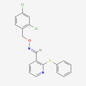 2-(phenylsulfanyl)nicotinaldehyde O-(2,4-dichlorobenzyl)oxime