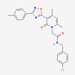N-(4-chlorobenzyl)-2-(4,6-dimethyl-2-oxo-3-(3-(p-tolyl)-1,2,4-oxadiazol-5-yl)pyridin-1(2H)-yl)acetamide