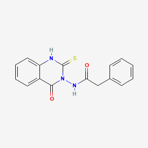 molecular formula C16H13N3O2S B2501971 N-(4-oxo-2-sulfanylidene-1,2,3,4-tetrahydroquinazolin-3-yl)-2-phenylacetamide CAS No. 29025-06-7