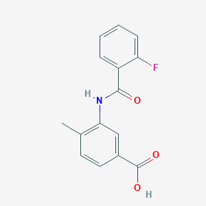 molecular formula C15H12FNO3 B2501978 3-(2-Fluorobenzamido)-4-methylbenzoic acid CAS No. 926237-97-0