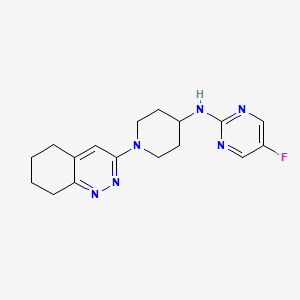 molecular formula C17H21FN6 B2502000 5-fluoro-N-[1-(5,6,7,8-tetrahydrocinnolin-3-yl)piperidin-4-yl]pyrimidin-2-amine CAS No. 2097925-16-9