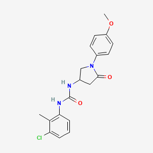 1-(3-Chloro-2-methylphenyl)-3-[1-(4-methoxyphenyl)-5-oxopyrrolidin-3-yl]urea