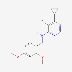 6-Cyclopropyl-N-[(2,4-dimethoxyphenyl)methyl]-5-fluoropyrimidin-4-amine