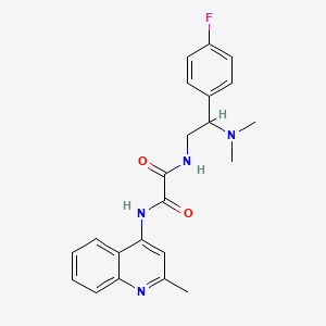 N1-(2-(dimethylamino)-2-(4-fluorophenyl)ethyl)-N2-(2-methylquinolin-4-yl)oxalamide