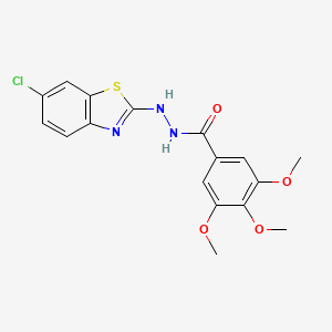 N'-(6-chloro-1,3-benzothiazol-2-yl)-3,4,5-trimethoxybenzohydrazide