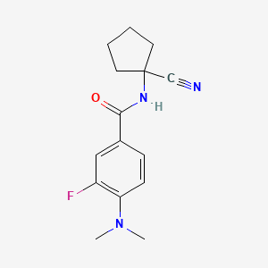 molecular formula C15H18FN3O B2502040 N-(1-Cyanocyclopentyl)-4-(dimethylamino)-3-fluorobenzamide CAS No. 2194288-64-5